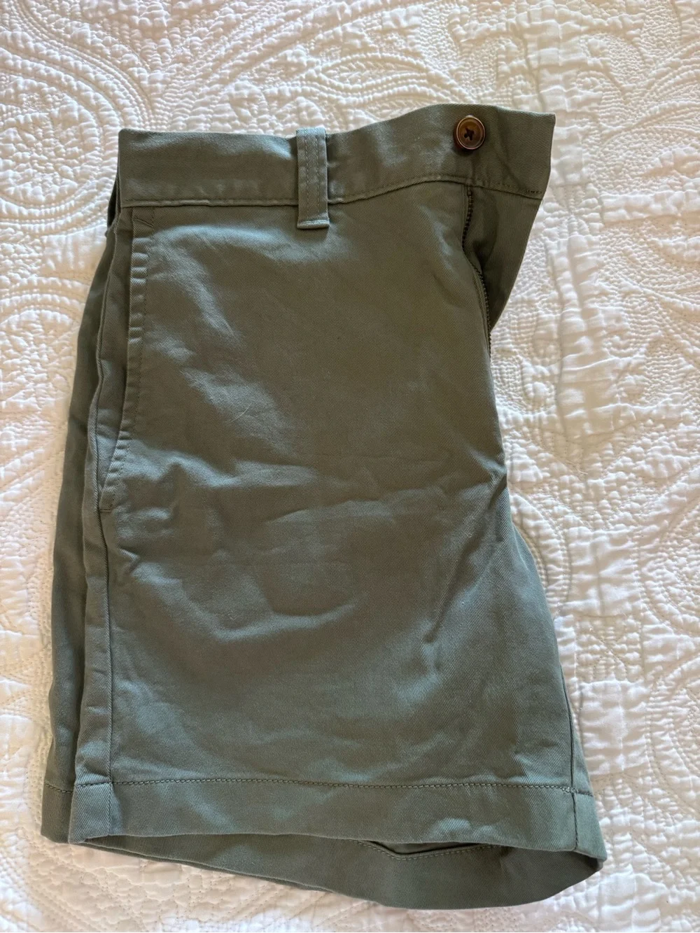 J. Crew Men’s Chino Shorts in Olive Green